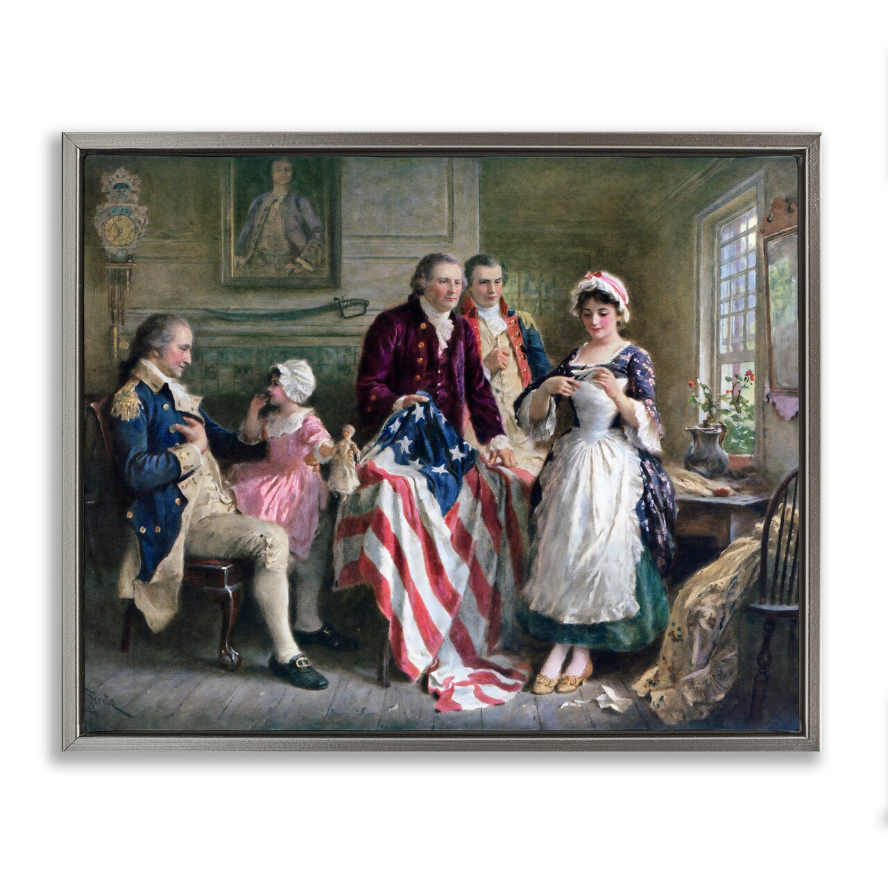 Stupell Industries Historical Betsy Ross Floating Frame, design by Arlington Prints